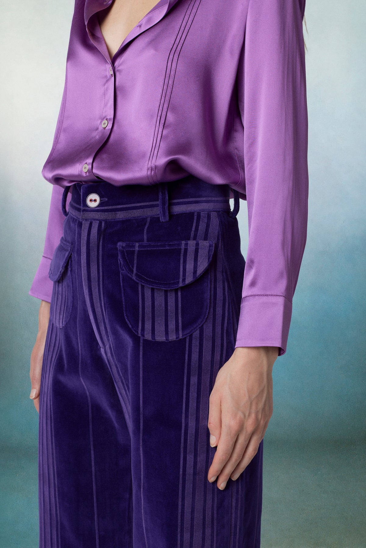 Tombola Velvet Pants Purple