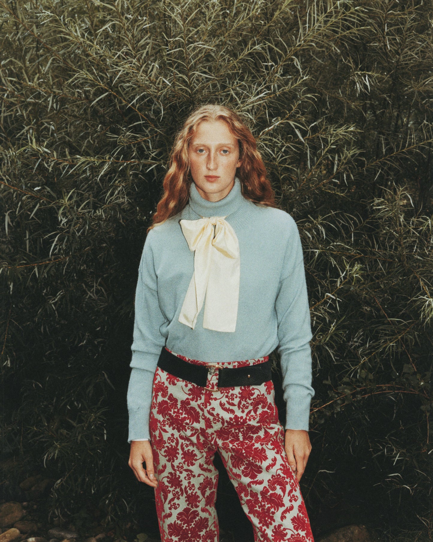 Fringed Jason Wool Pants Green
