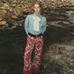 Fringed Jason Wool Pants Green