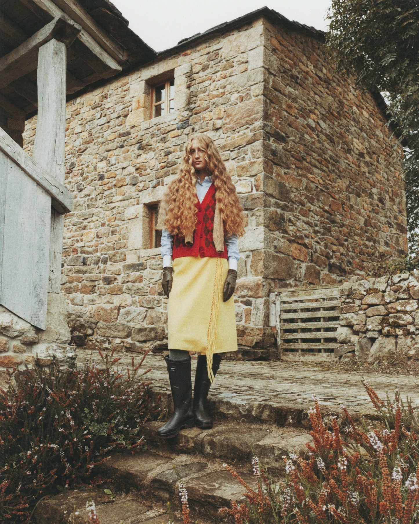 Arlequín Knit Vest Red