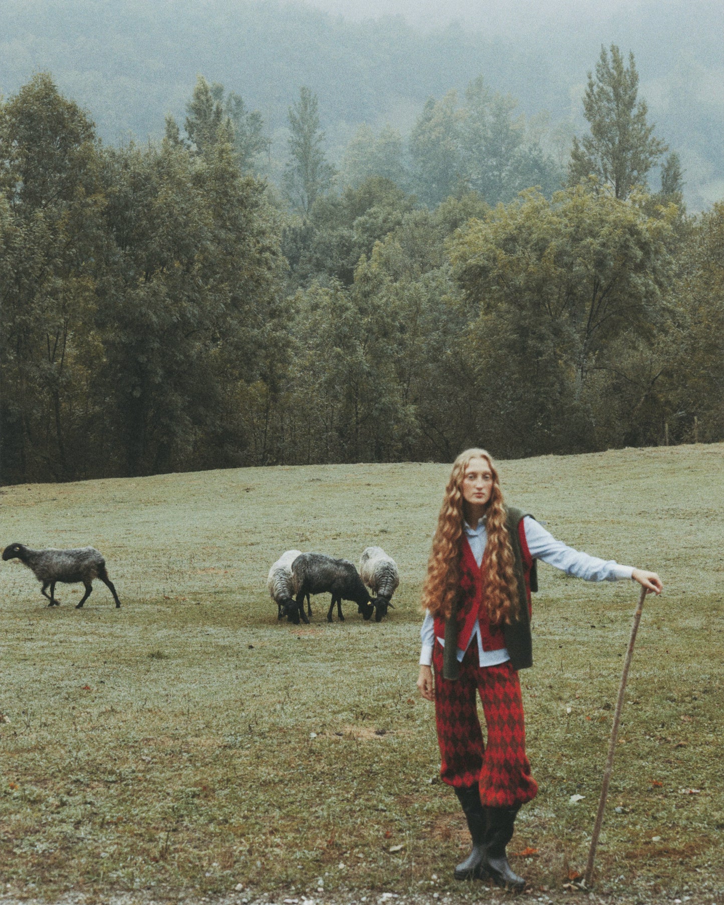 Arlequín Knit Pants Red