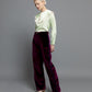 leonor pants velvet aubergine