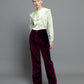 leonor pants velvet aubergine