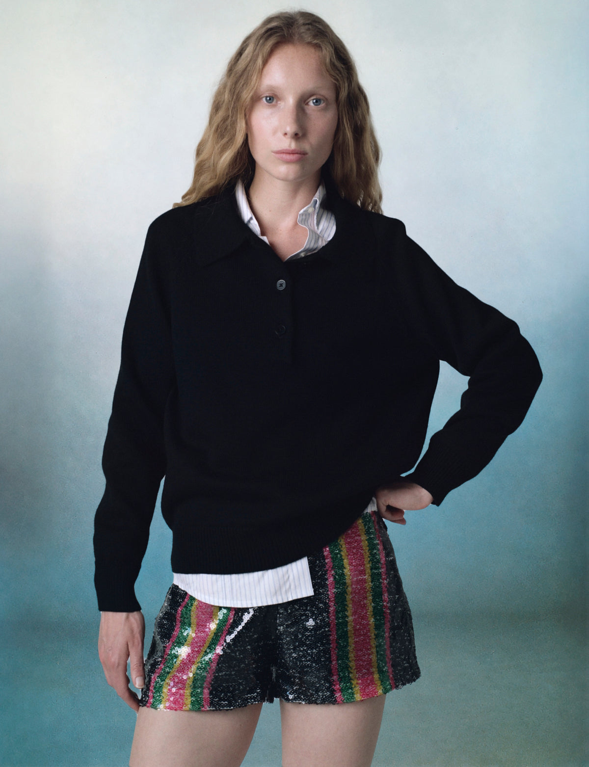 Pippi Sequin Shorts Black
