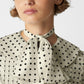 Twilly Polka Dots Silk White