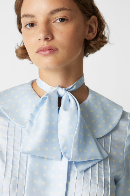 Twilly Polka Dots Silk Celeste