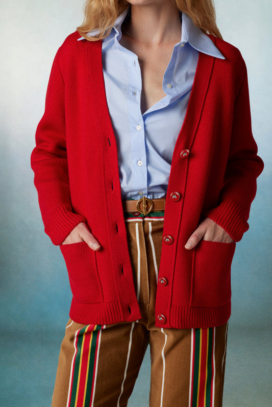 Sunday Cardigan Red