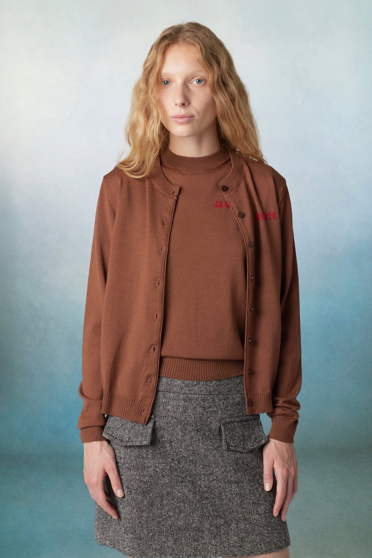 Twin Set Top Brown