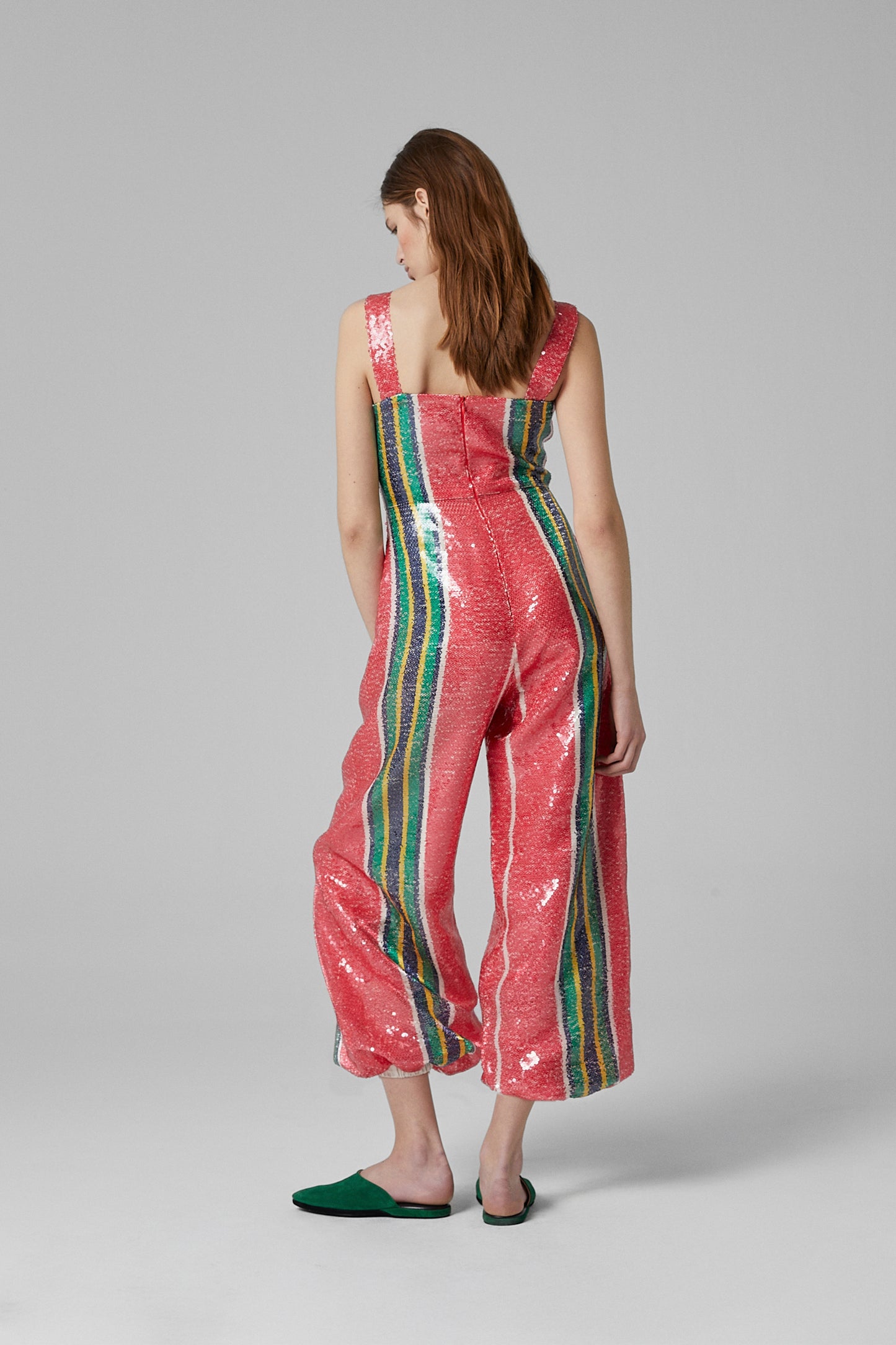 Pippi Sequin Jumpsuit Red