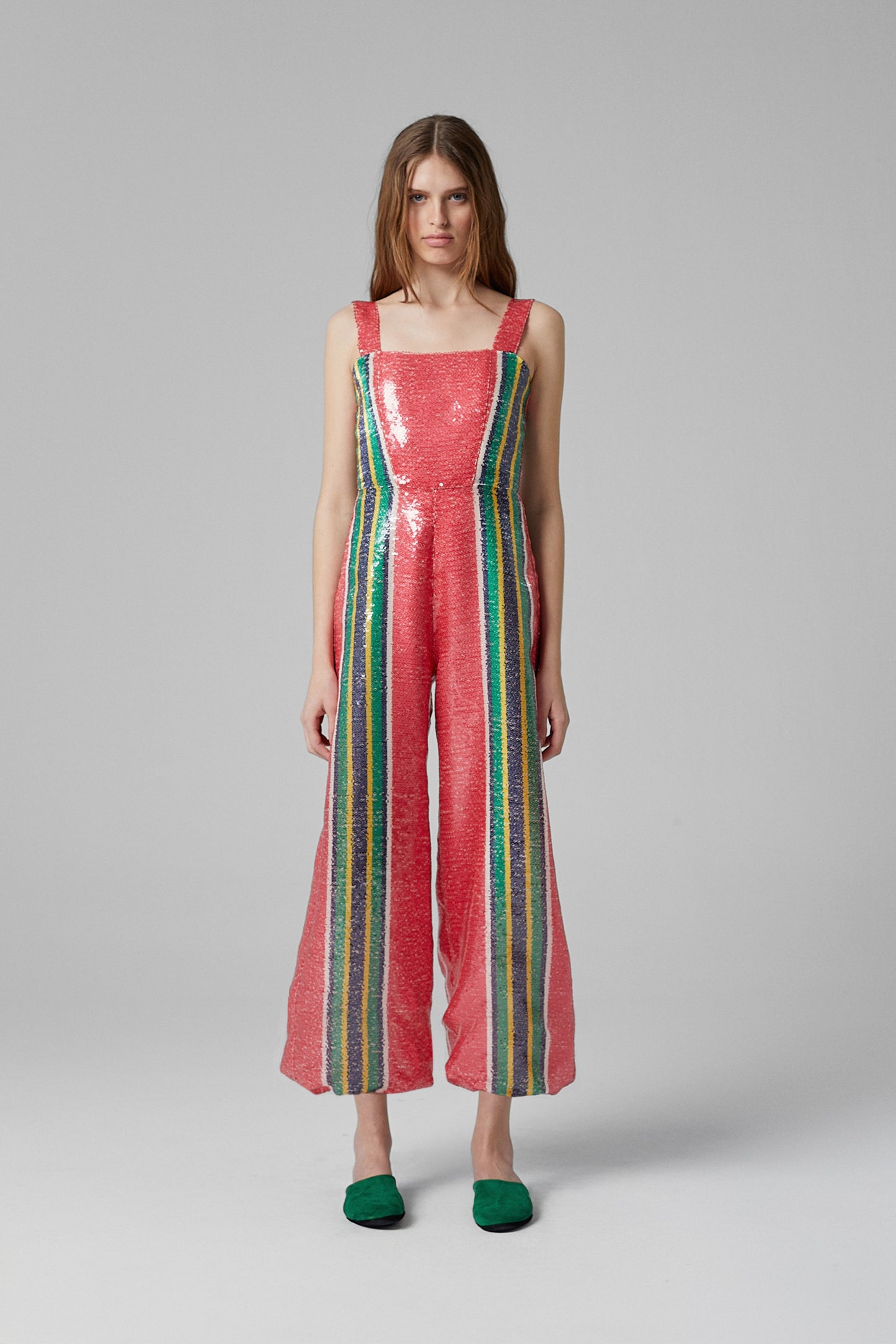 Pippi Sequin Jumpsuit Red