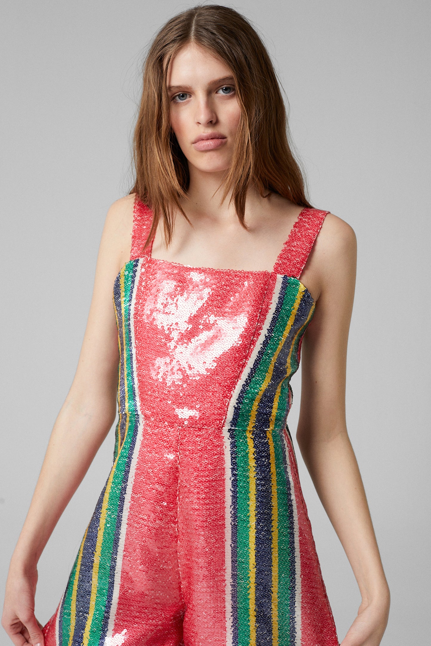 Pippi Sequin Jumpsuit Red