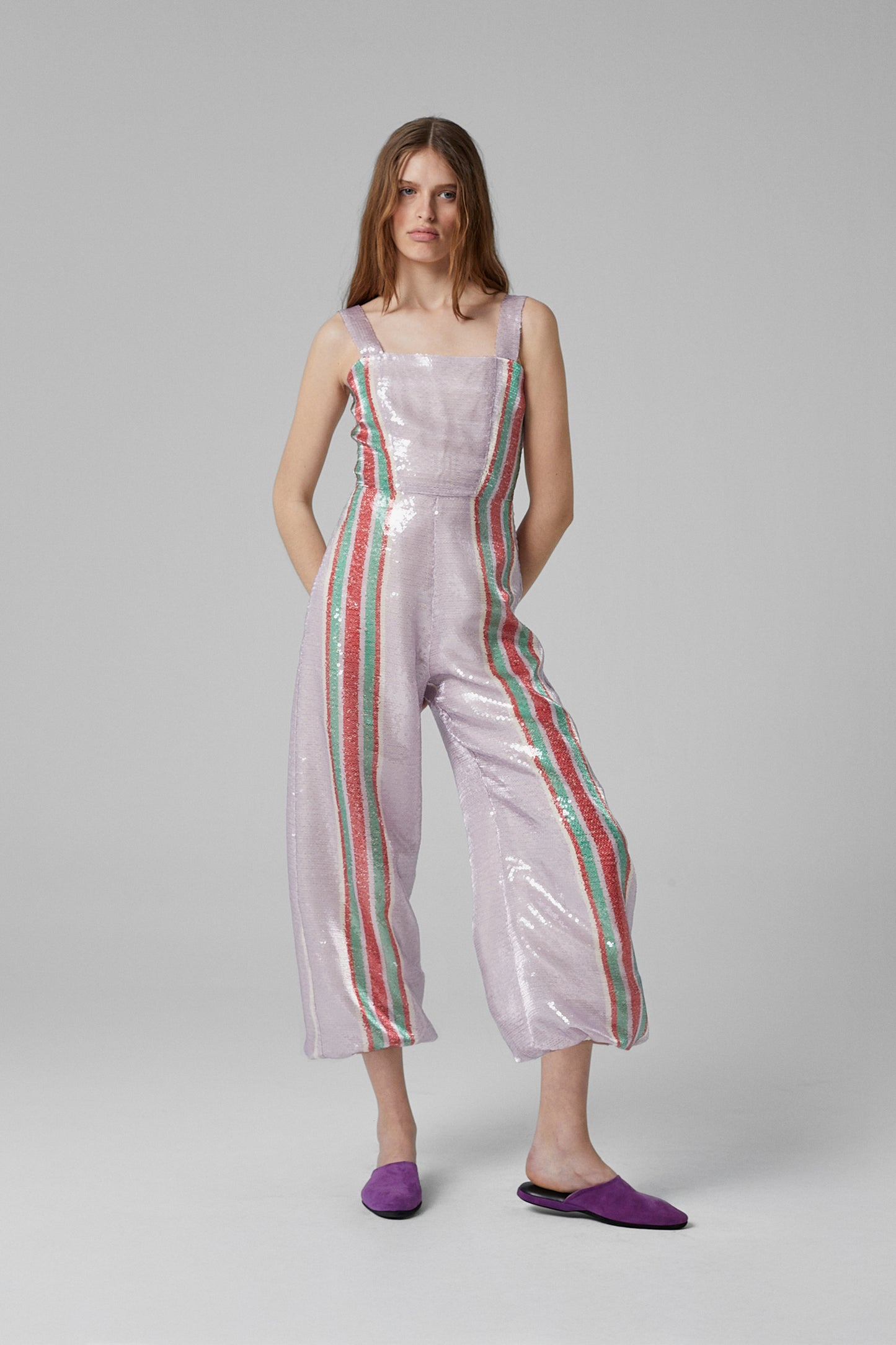 Pippi Sequin Jumpsuit Lila