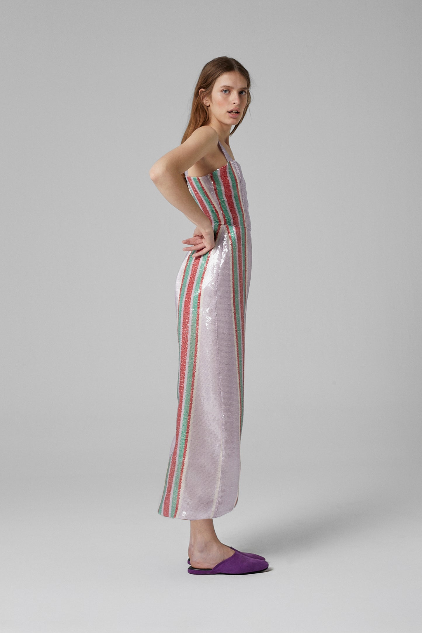 Pippi Sequin Jumpsuit Lila