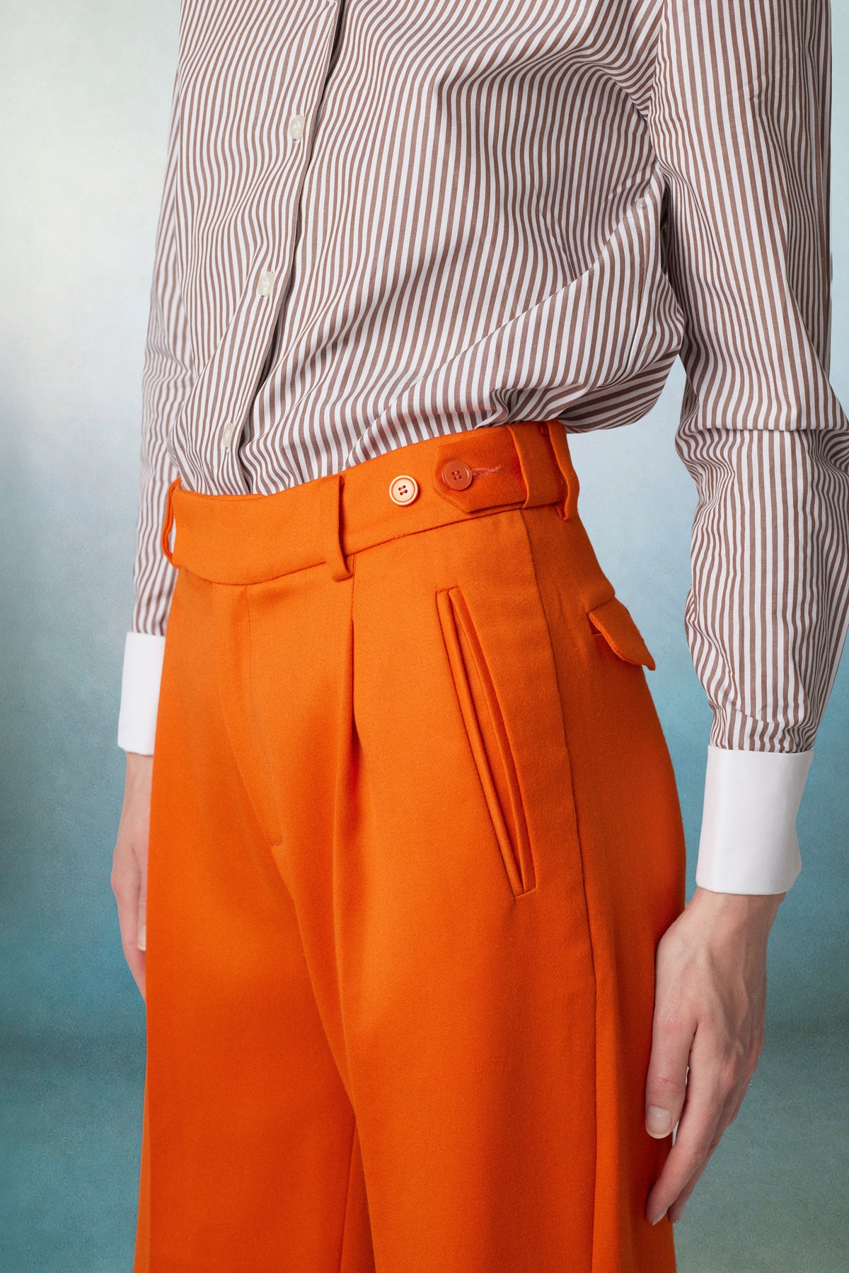 Shelby Shirt Striped Brown