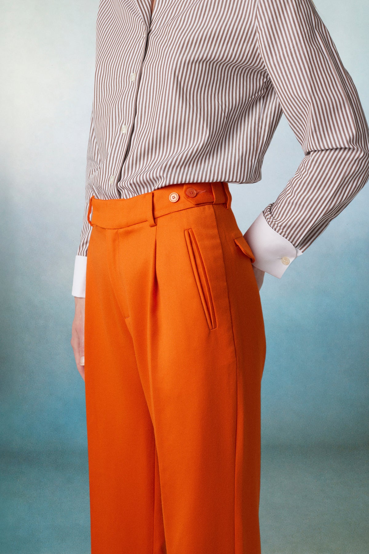 Shelby Shirt Striped Brown