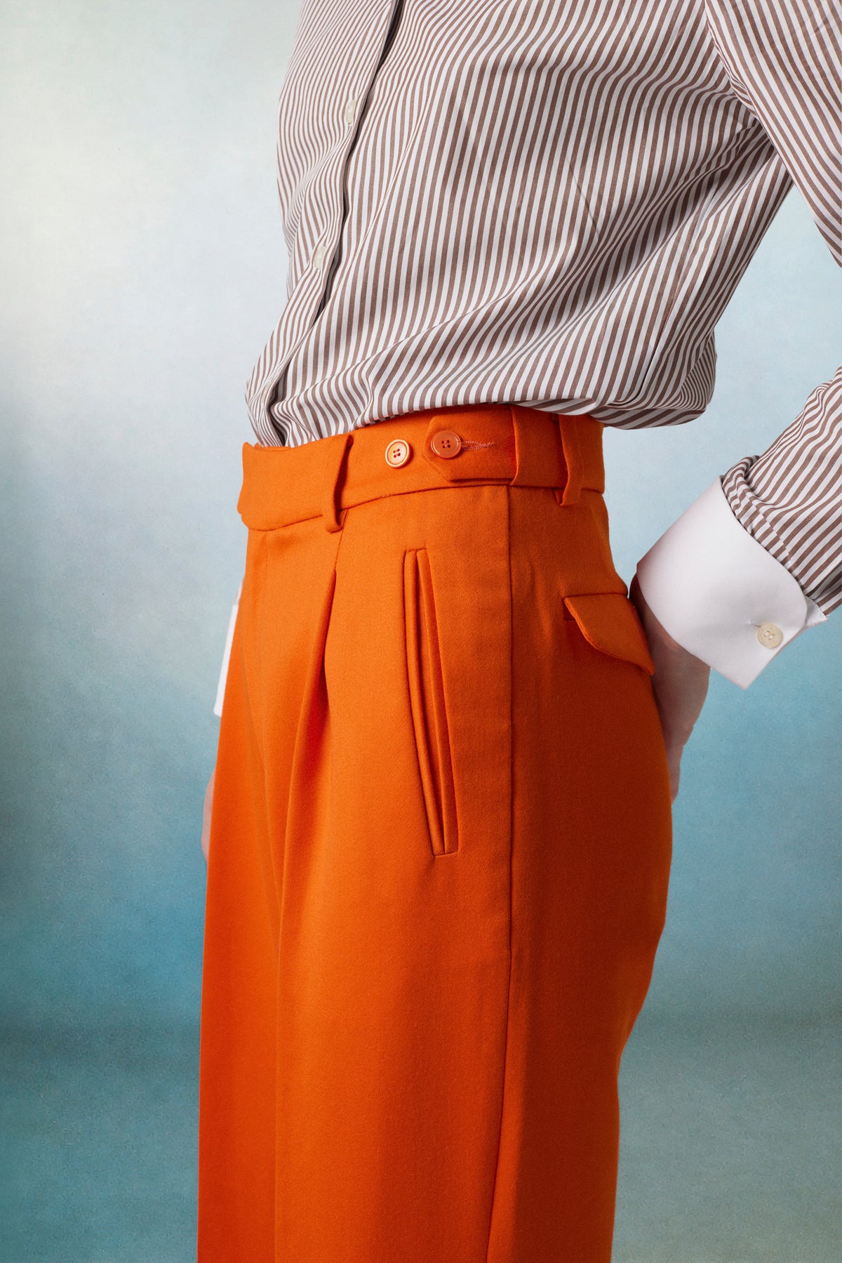 Shelby Shirt Striped Brown