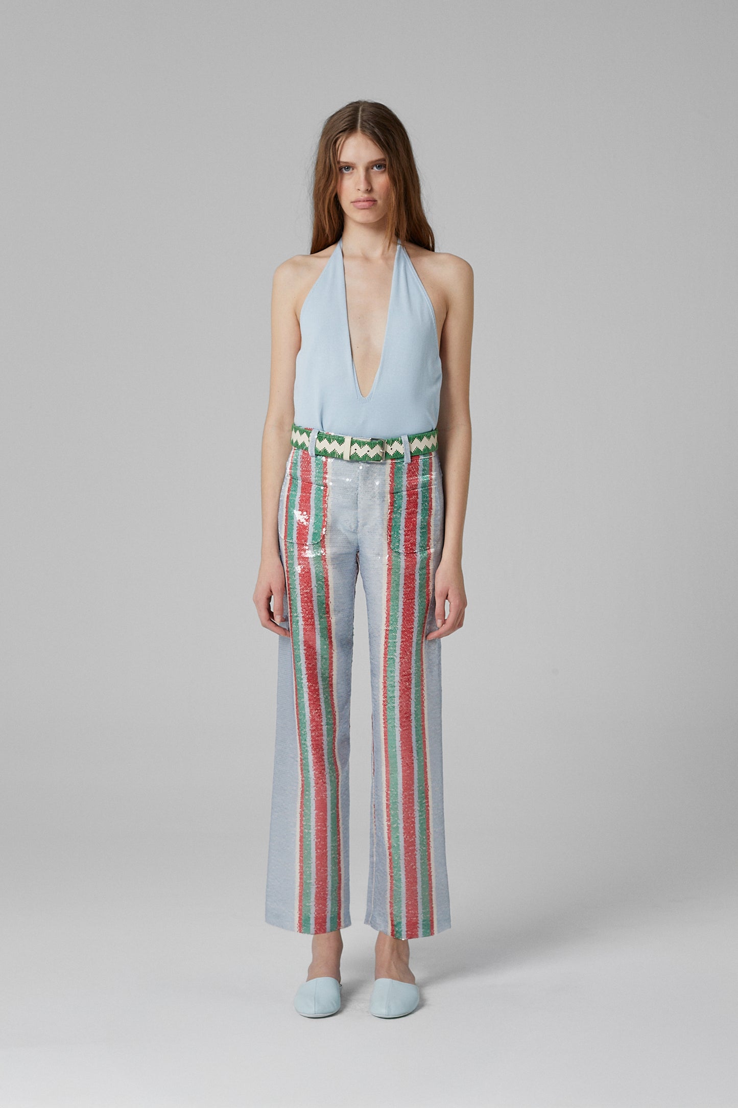 Pippi Sequin Pants Celeste