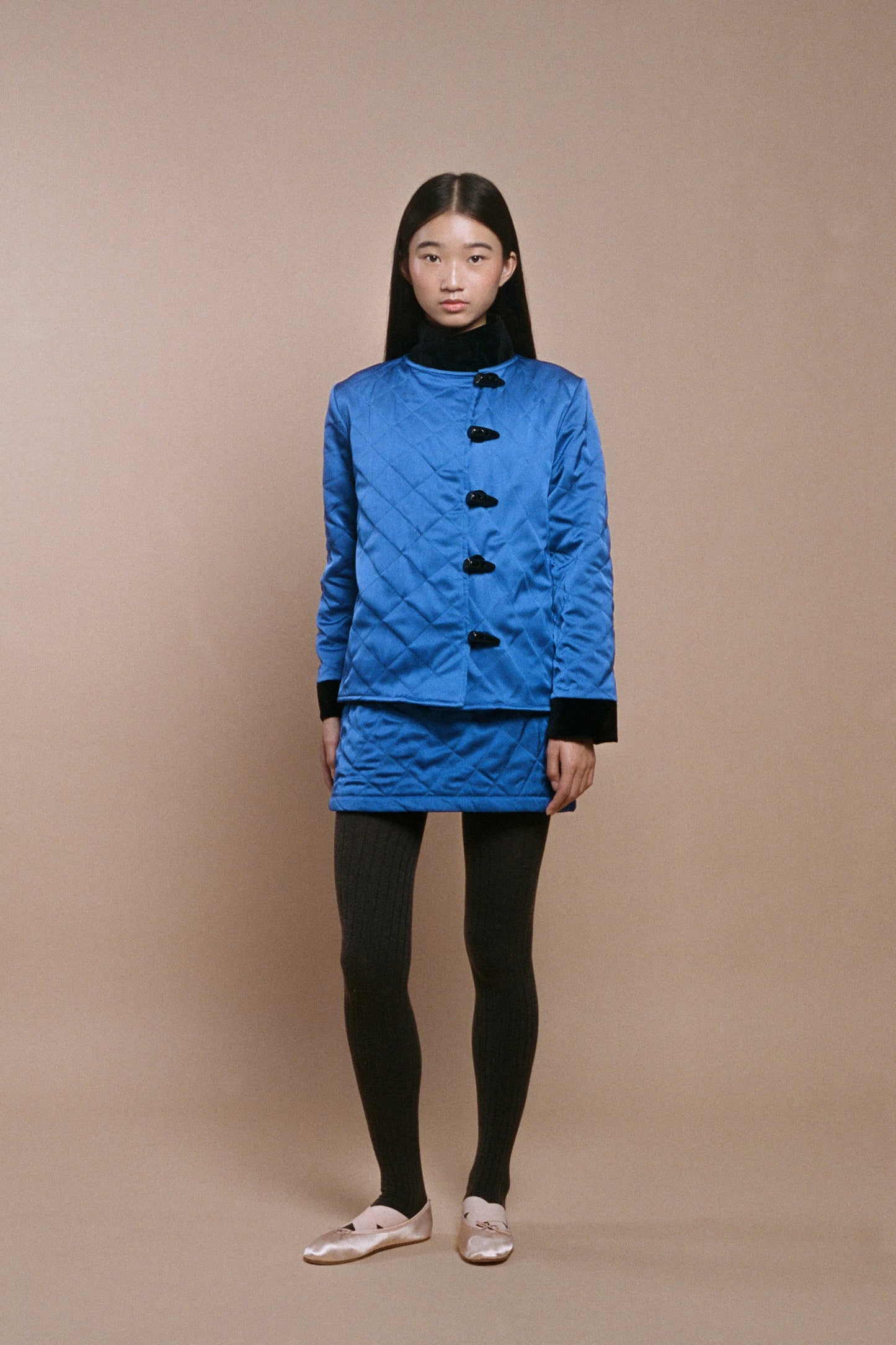 Veruca Padded Blue Coat