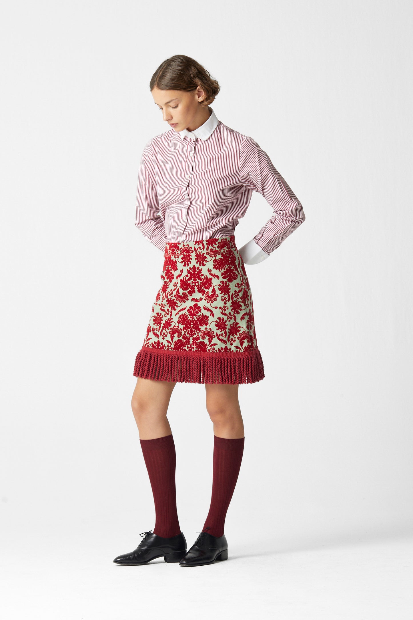 Cher Mini Skirt Wool Green