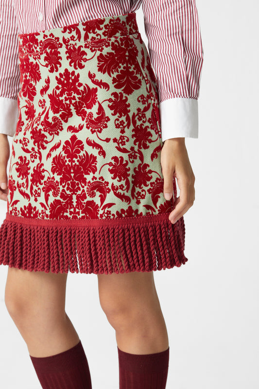 Cher Mini Skirt Wool Green