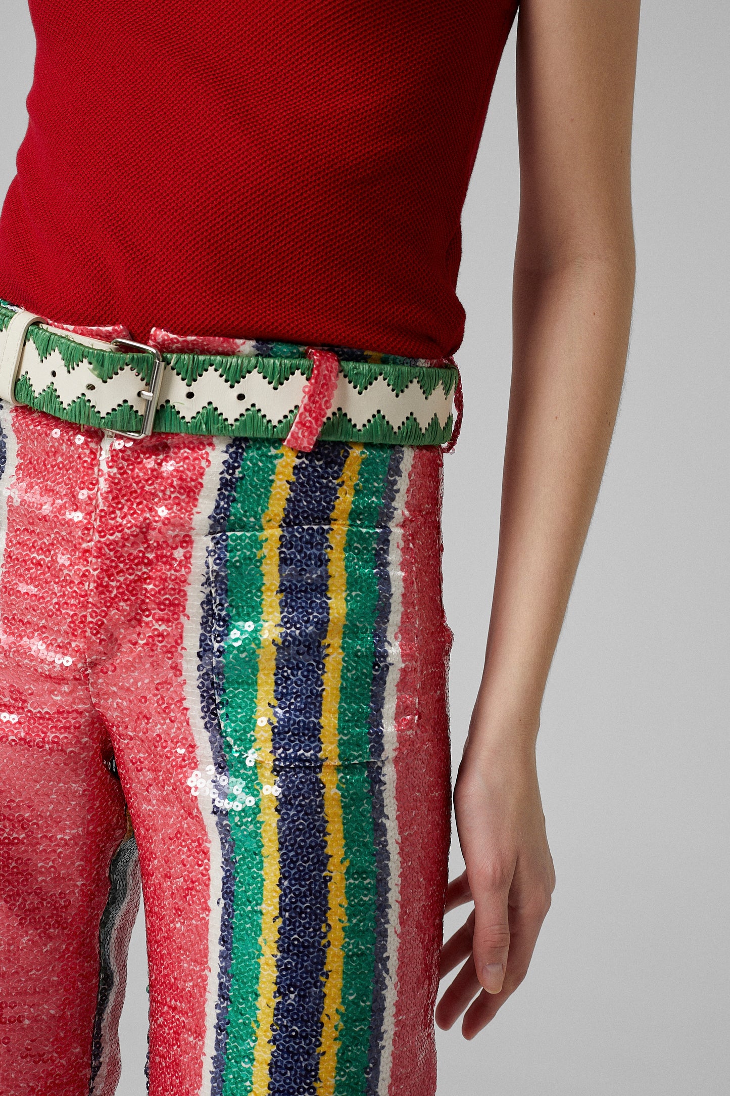 Pippi Sequin Pants Red