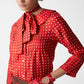 Polka Shirt Silk Red
