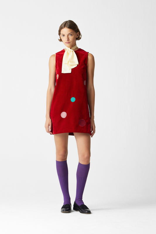 Morelino Velvet Dress Red