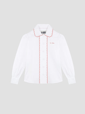 Blackboard Shirt White and Red