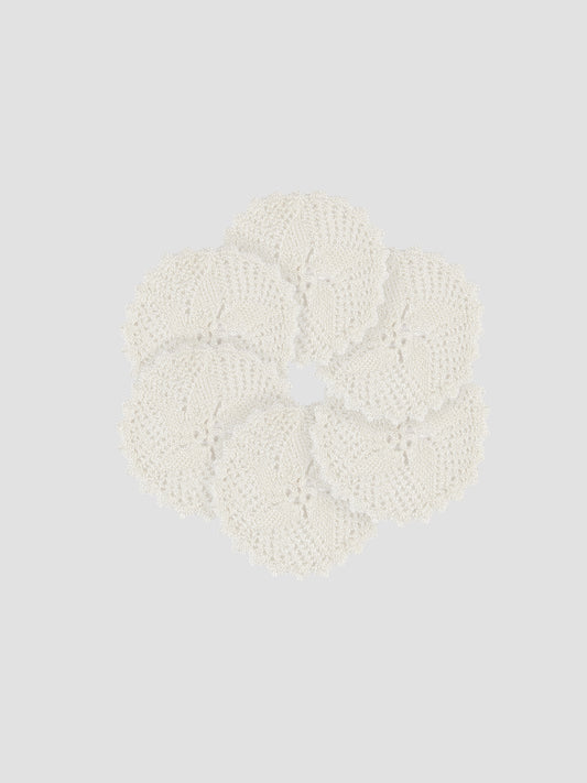 Crochet Coasters White 01