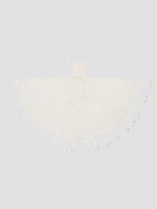 Color: White.  Doily white handmade crochet