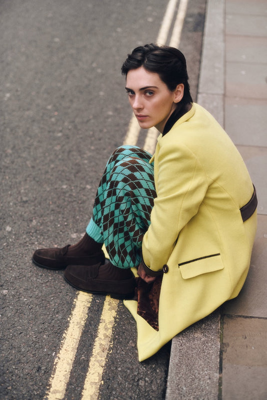 Arlequín Knit Pants Turquoise