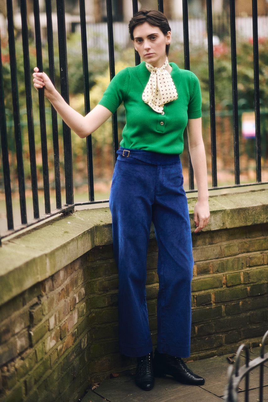 Riding Corduroy Pants Royal Blue