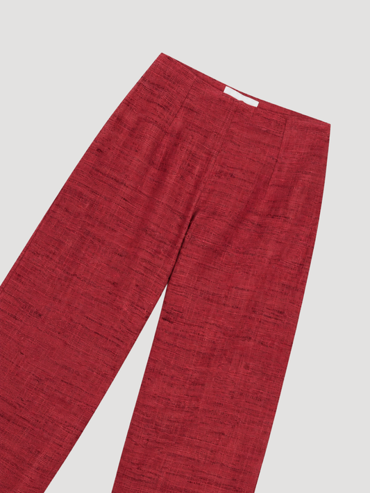 Boogie Silk Pants Red