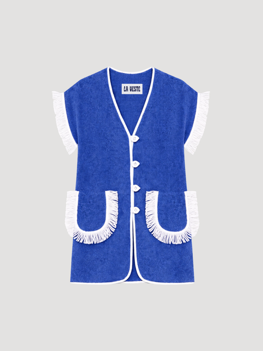 Pitaya Towel Dress Royal Blue