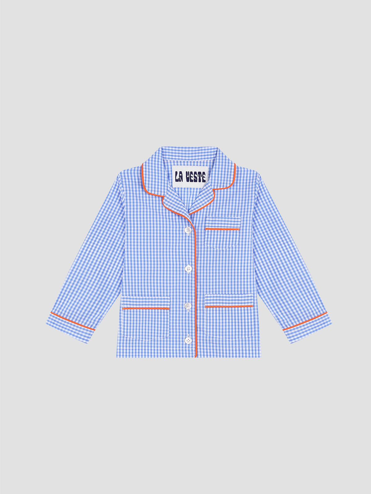 Mini Alpino Pijama Check Celeste