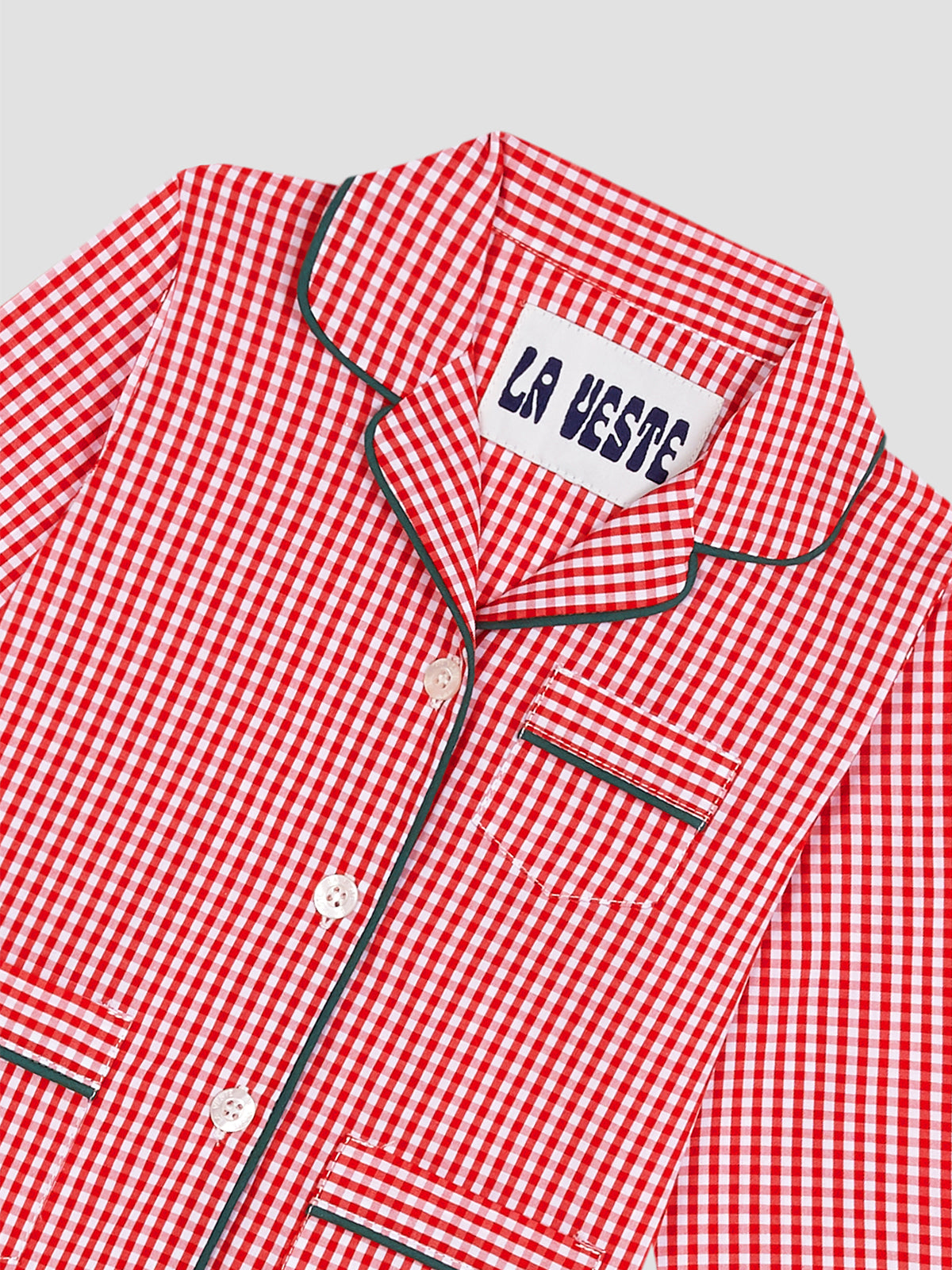 Mini Alpino Pijama Check Red