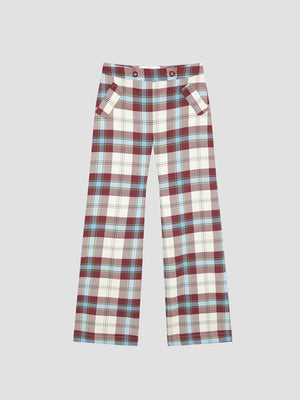 Jockey Pants Tartan Celeste