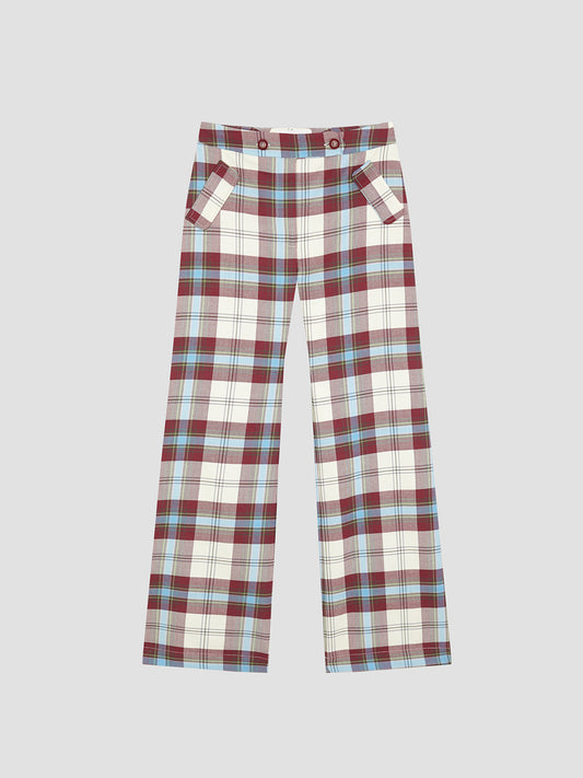 Jockey Pants Tartan Celeste