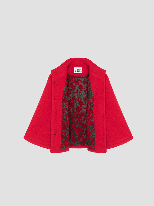 D' Artagnan Wool Cape Red