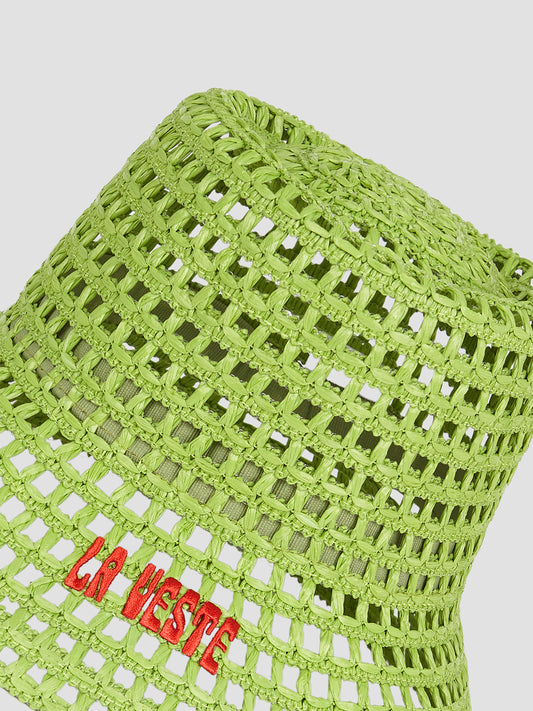 Solana Raffia Hat Green