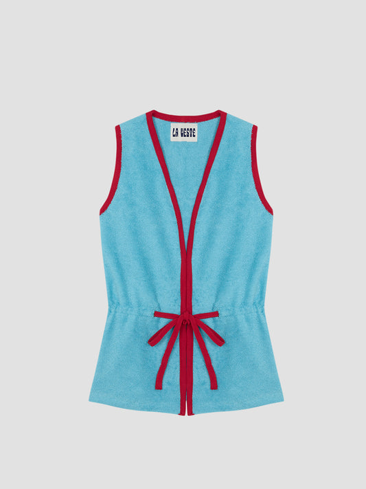 Happy Hour Towel Vest Blue