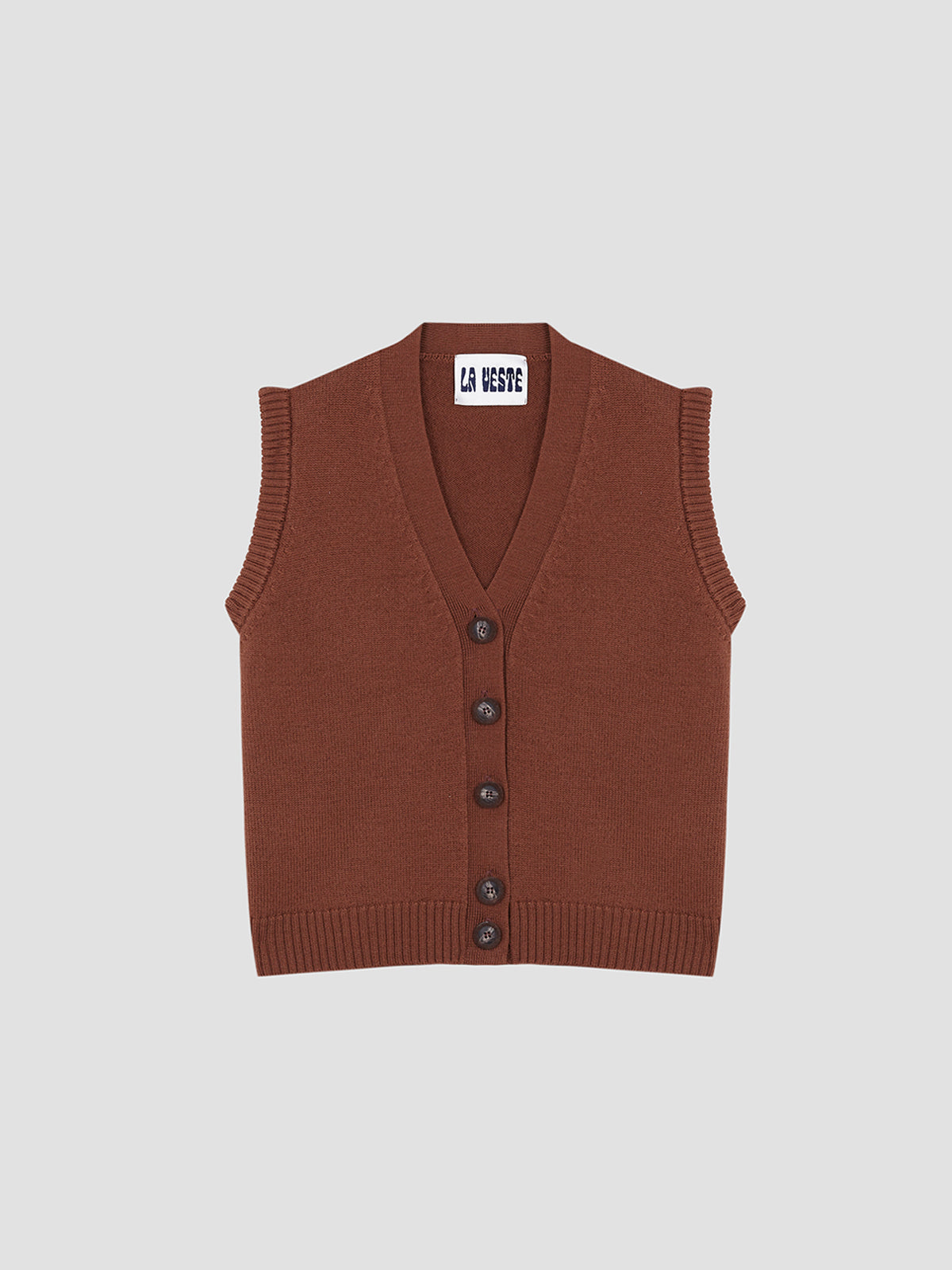 Arlequín Knit Vest Brown