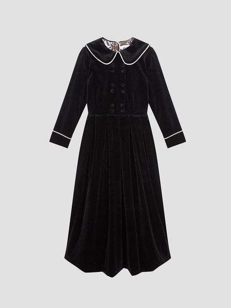 Swan Black Velvet Dress – La Veste