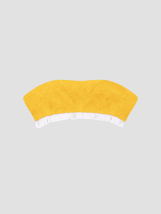 Bandeau Top Towel Fringed Yellow