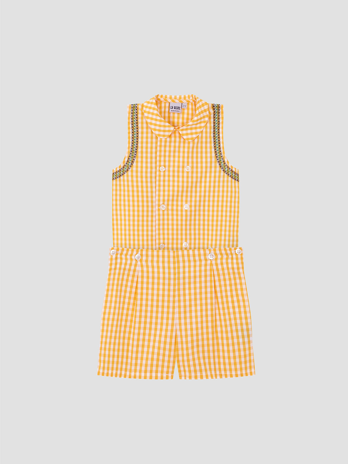 Two Piece Vichy Set Yellow