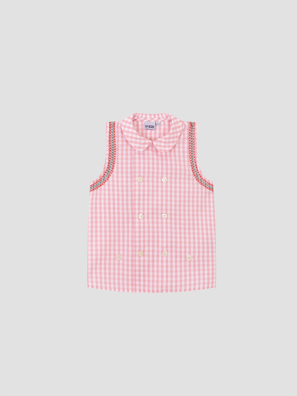Two Piece Vichy Set Pink