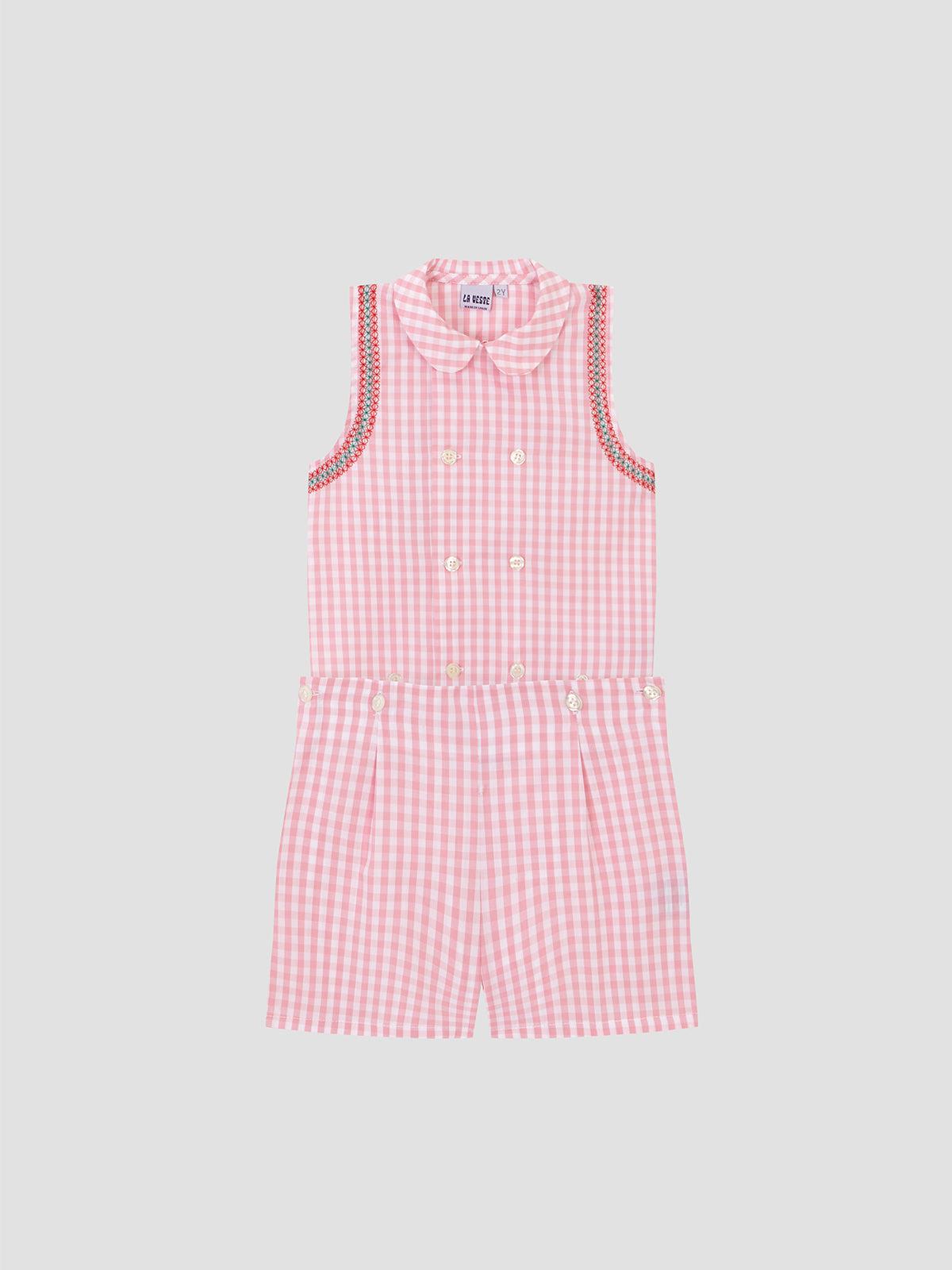 Two Piece Vichy Set Pink