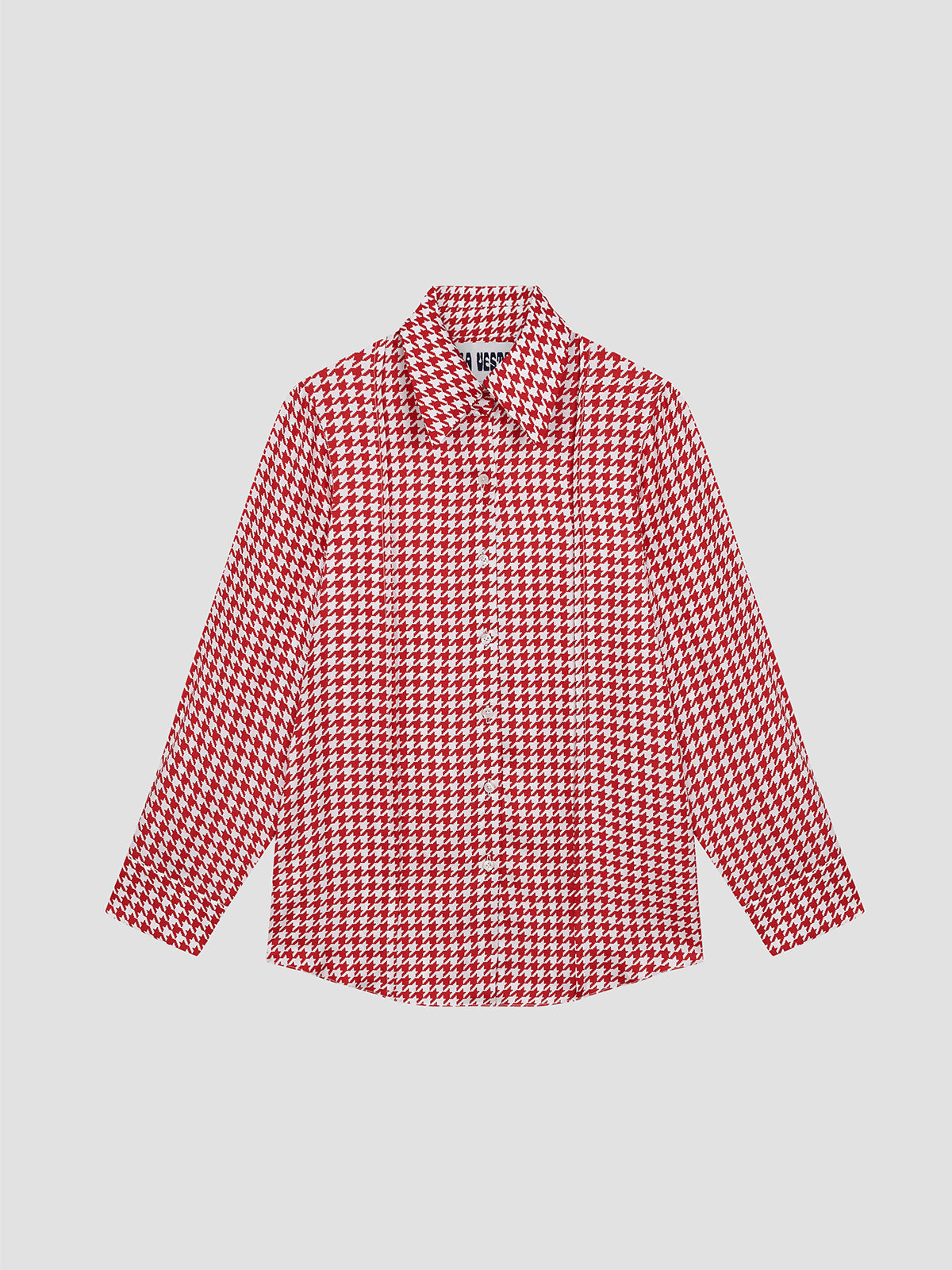 Gina Silk Shirt Check Red