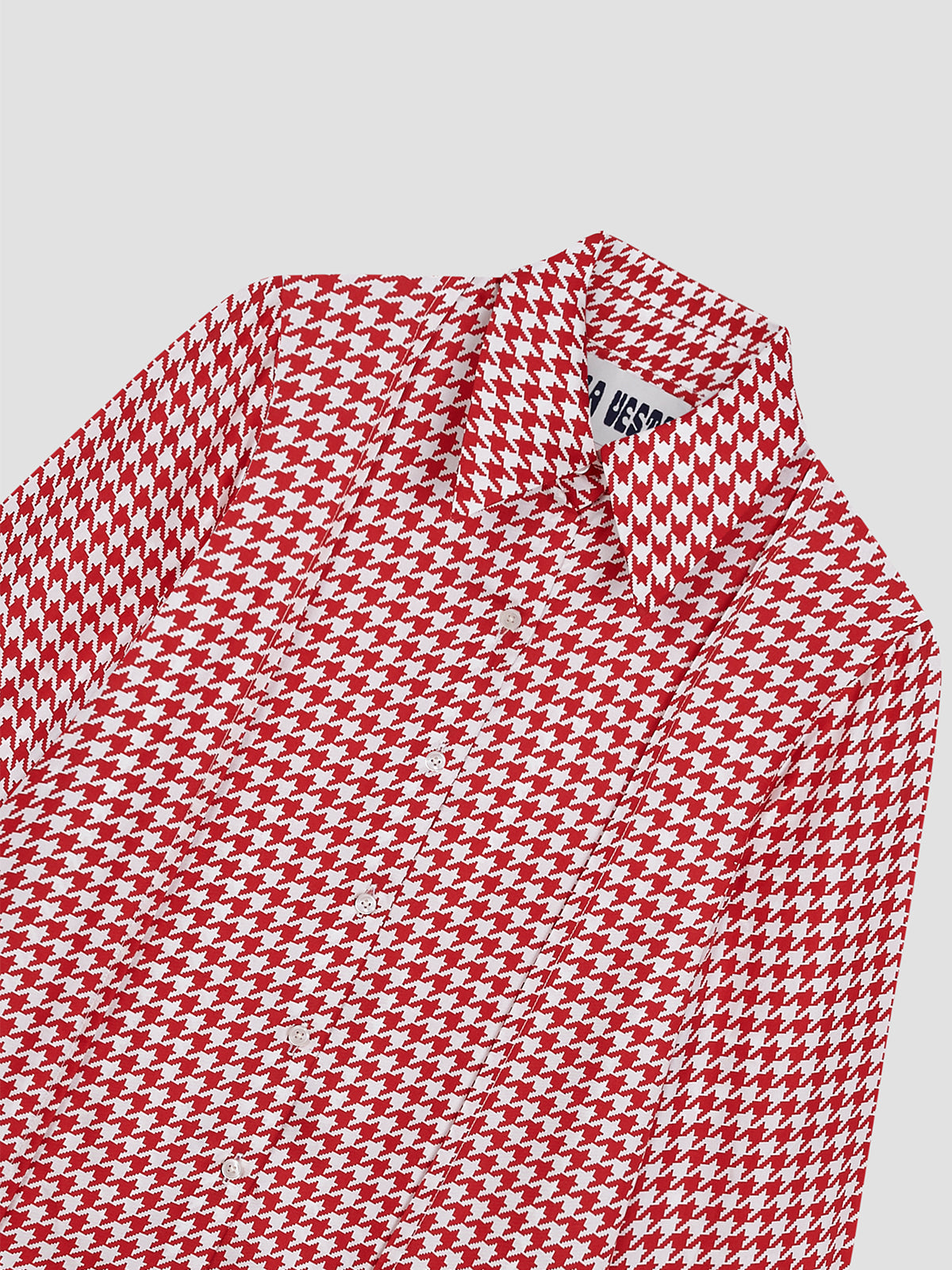 Gina Silk Shirt Check Red