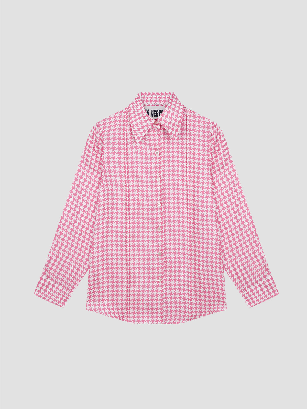 Gina Silk Shirt Check Pink